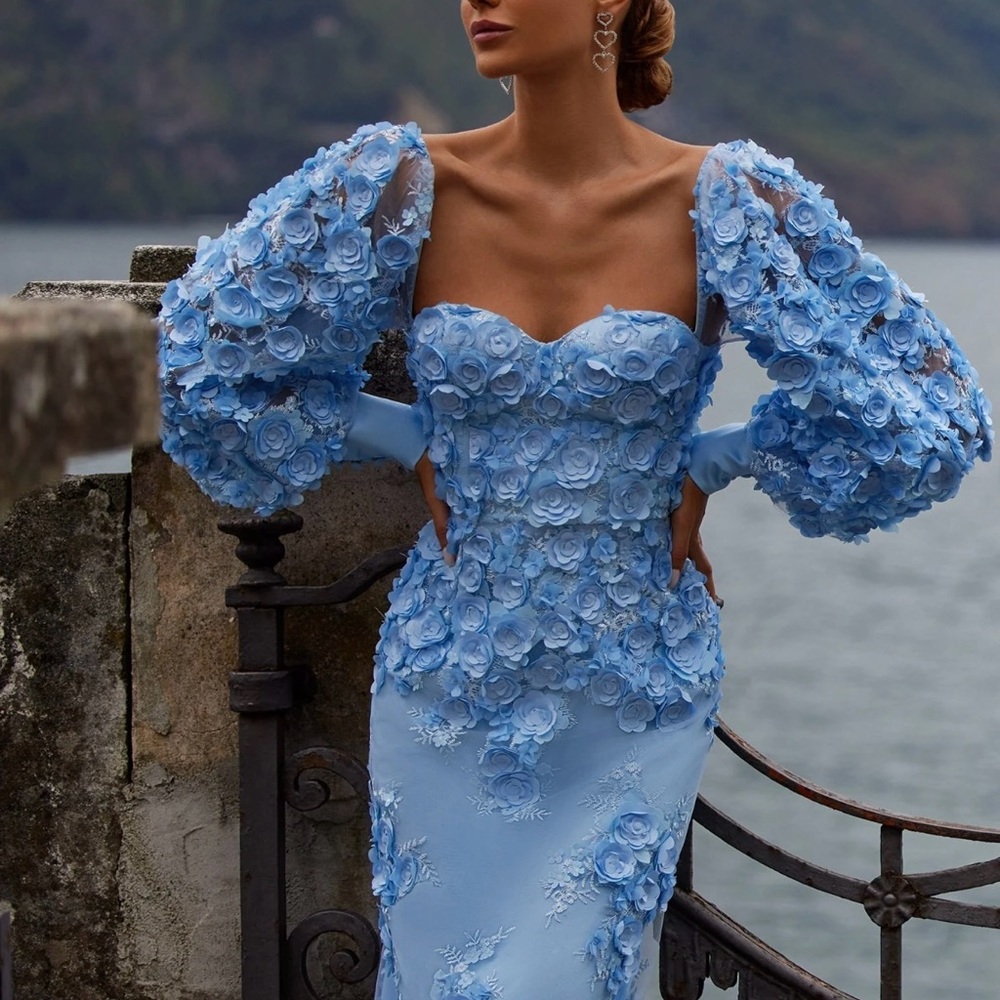 Elegant blue dress